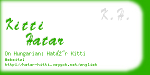 kitti hatar business card